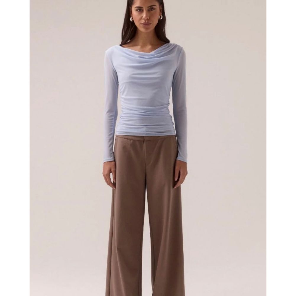 MYRIAD COWL LONG SLEEVE - COOL BLUE