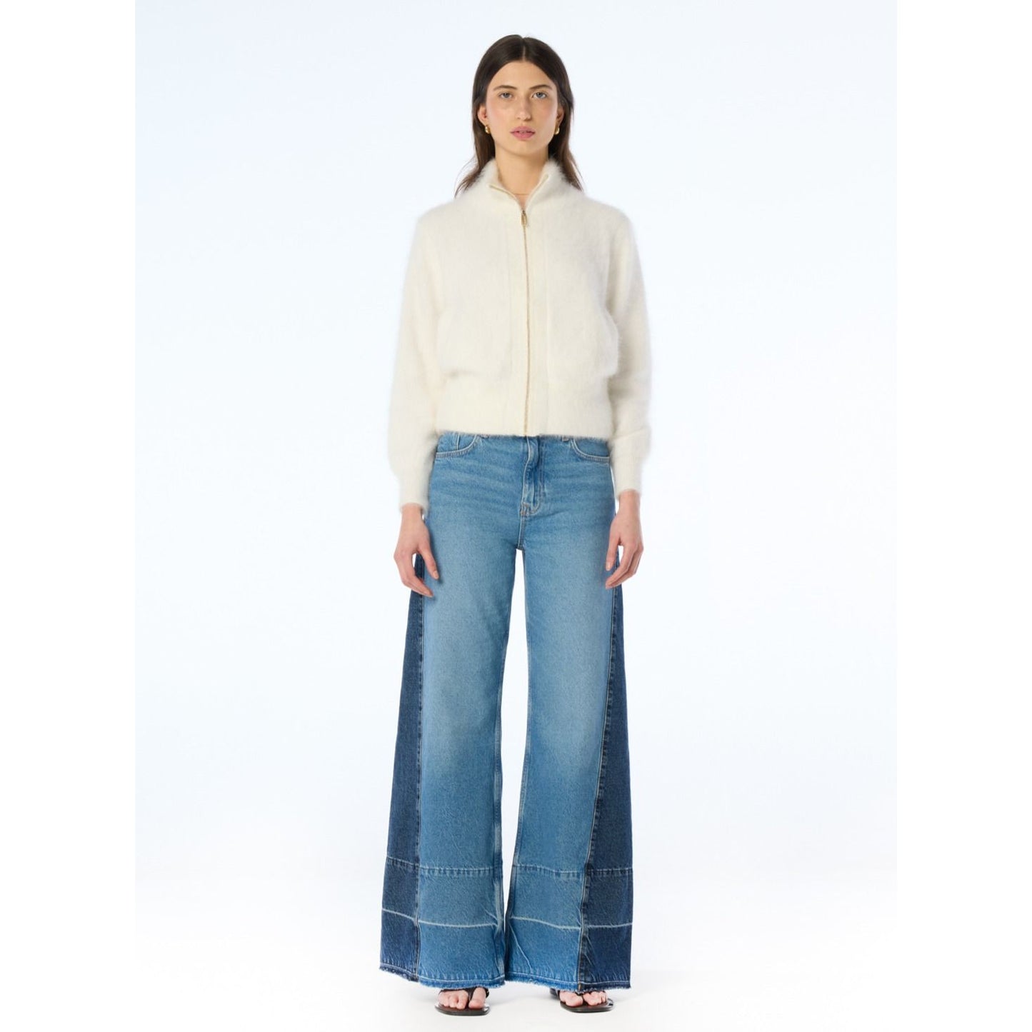 FELIX ZIP CARDIGAN-SNOW