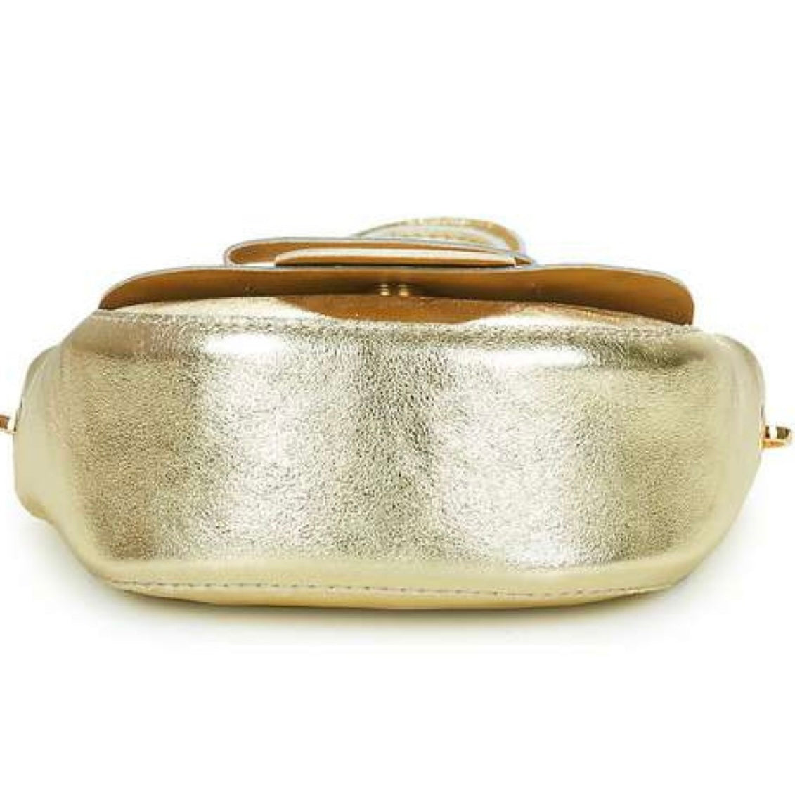 SUKI SADDLE CROSSBODY BAG-METALLIC GOLD