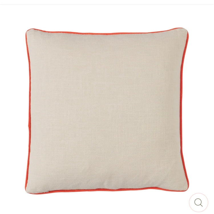 BIGGS COTTON CUSHION - DAHLIA-SAGE & CLARE
