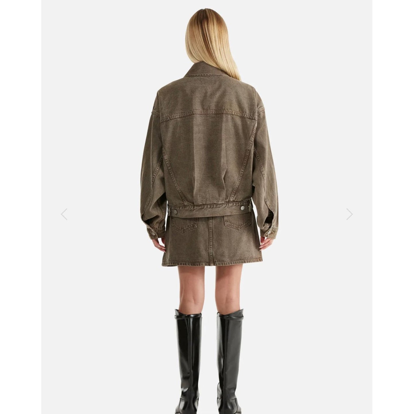 ENA PELLY- OVERSIZED DENIM JACKET-SANDWASH