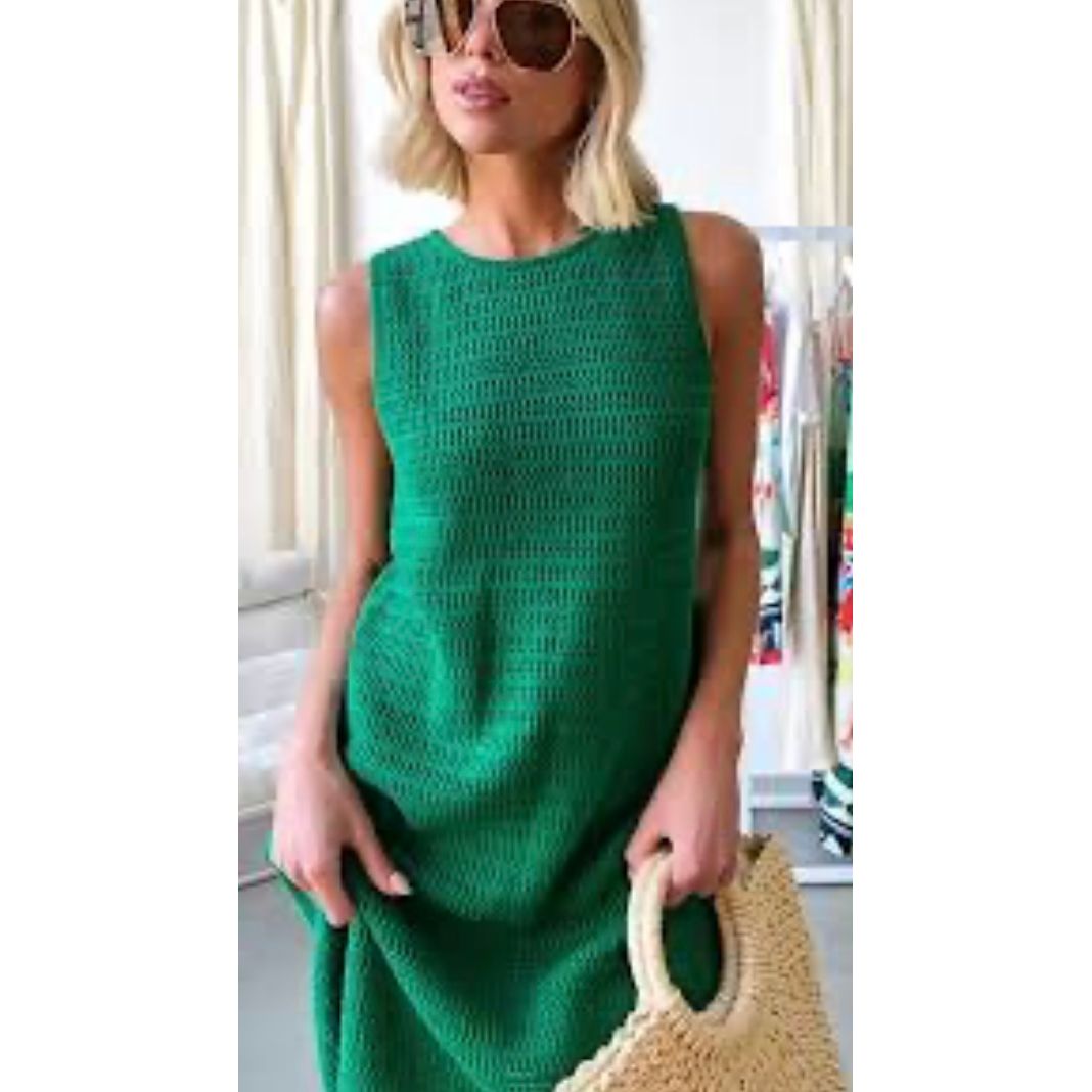 Polly Knit Dress- Emerald