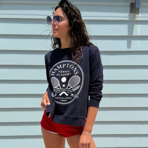 HAMPTONS SWEATER- NAVY/WHITE