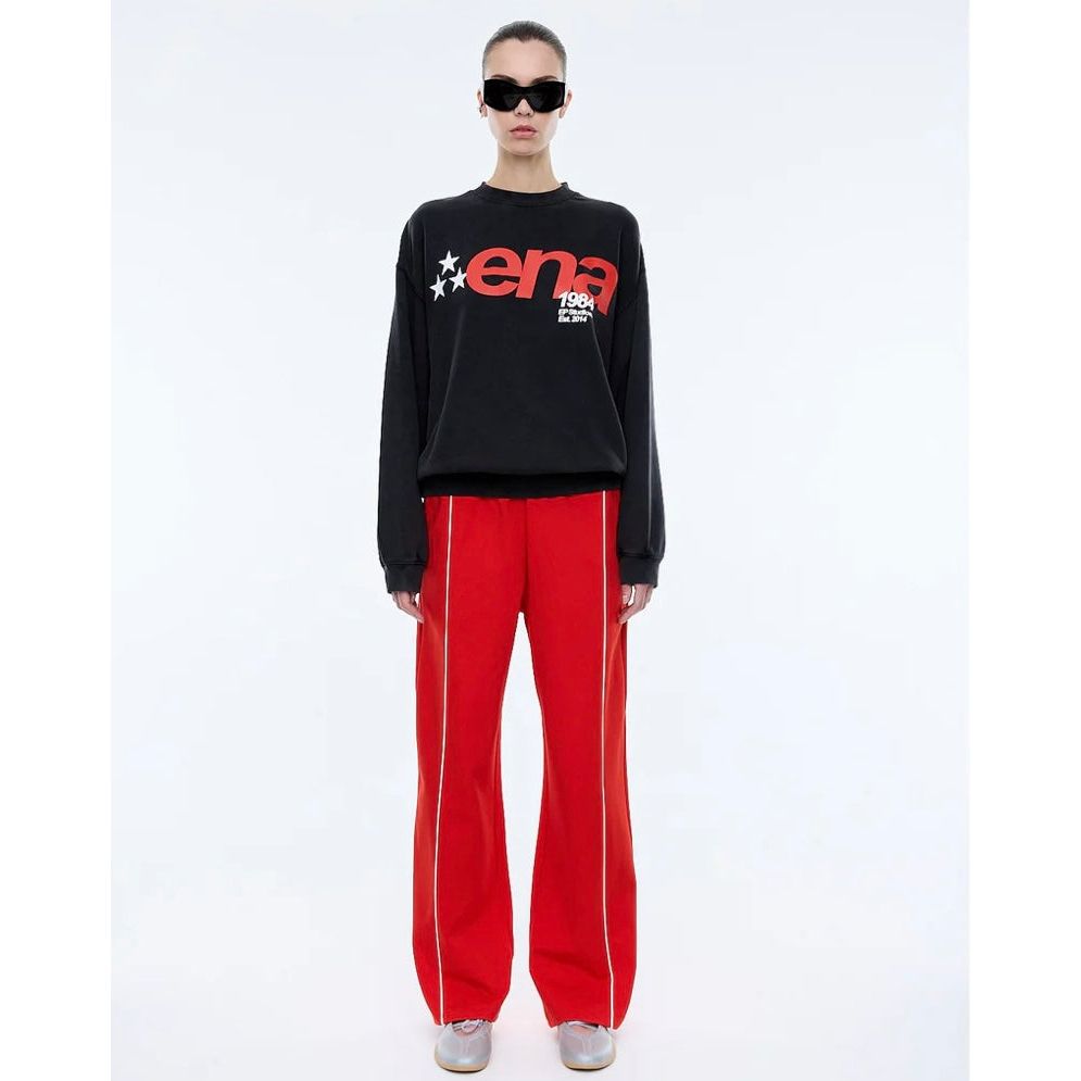 Ena Pelly Star Sweatshirt -Washed Black