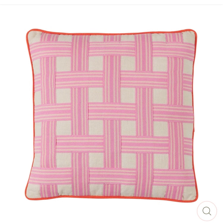 BIGGS COTTON CUSHION - DAHLIA-SAGE & CLARE