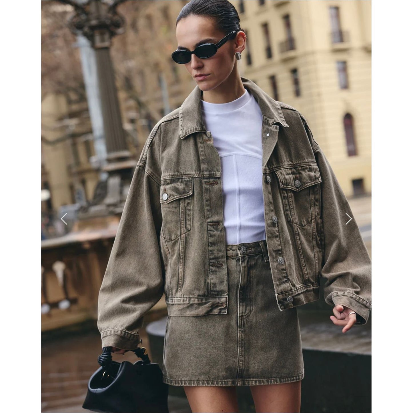 ENA PELLY- OVERSIZED DENIM JACKET-SANDWASH