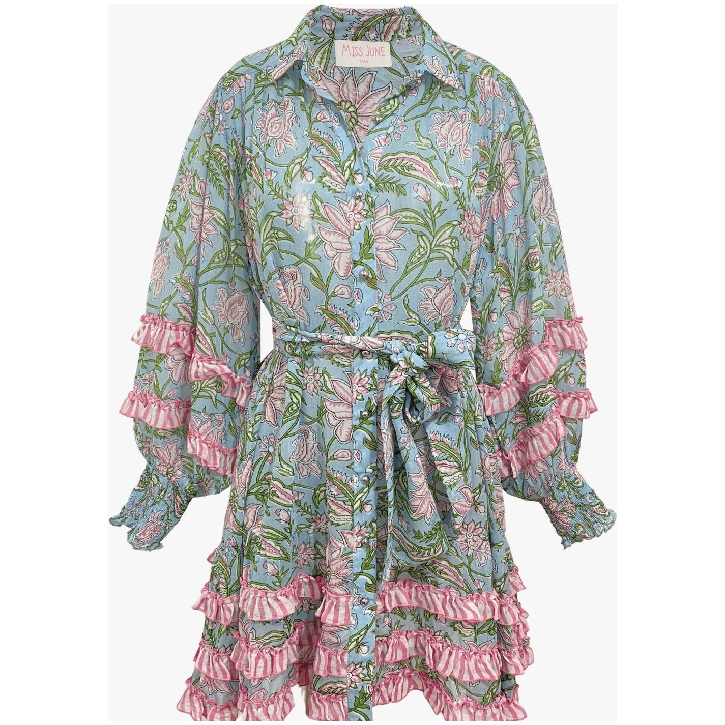 Miss June Fiorella Dress-Blue