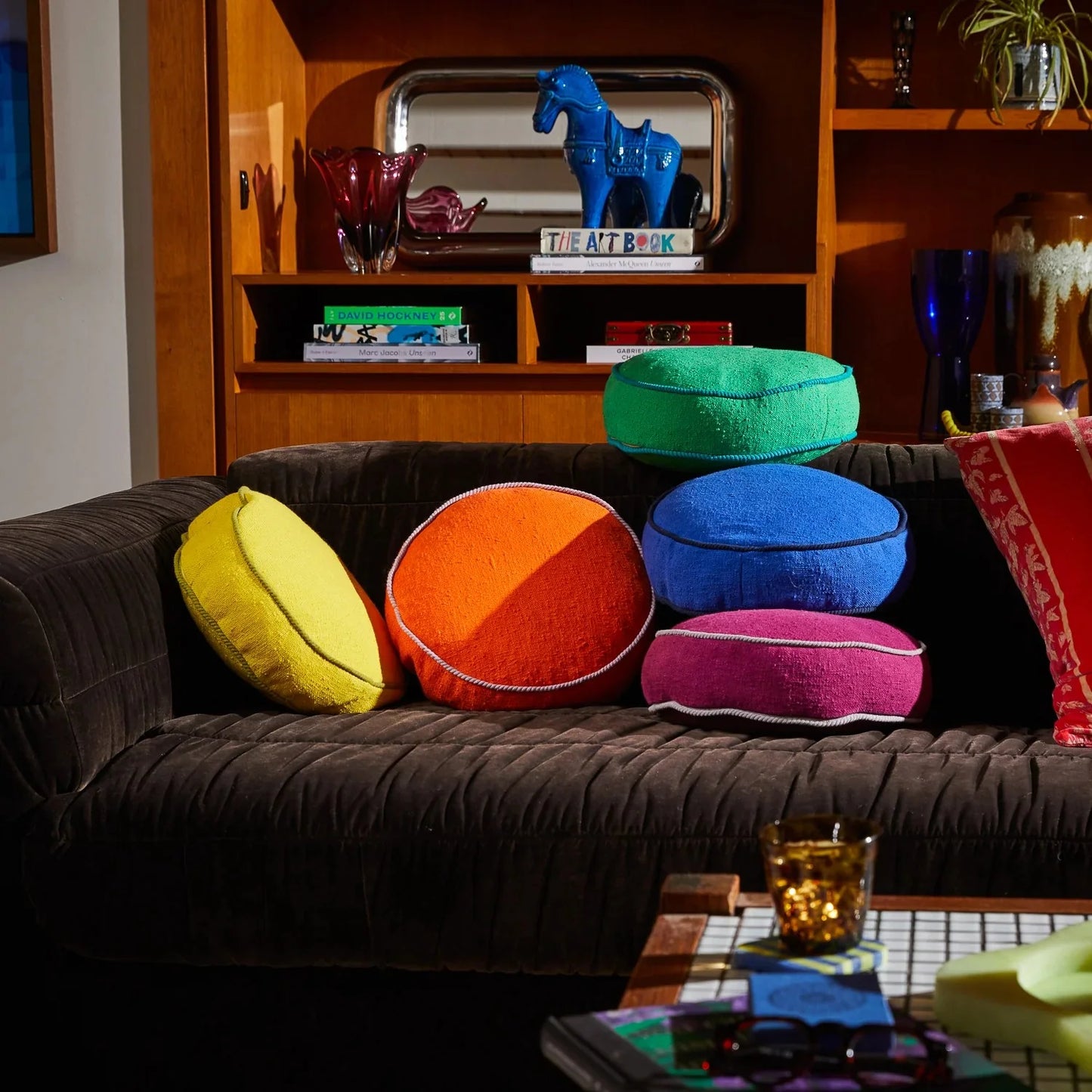 Dana Round Cushion - Spring Green - Sage & Clare