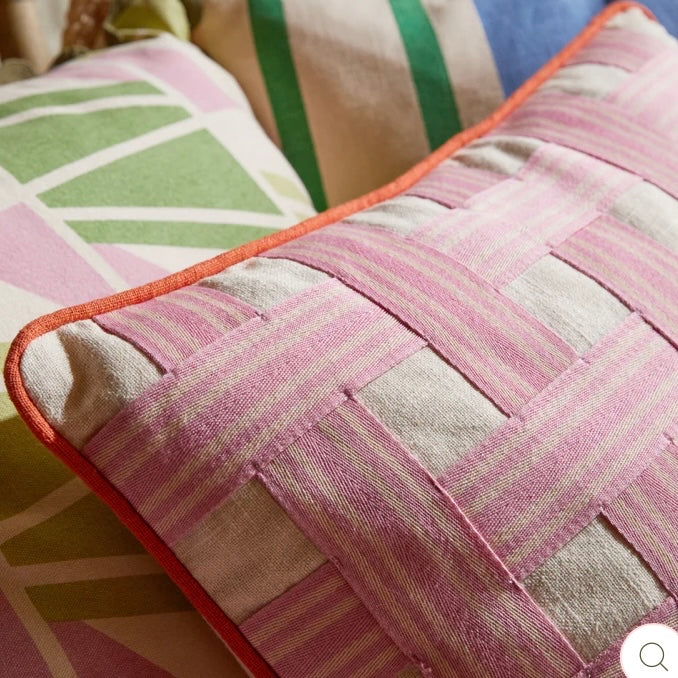 BIGGS COTTON CUSHION - DAHLIA-SAGE & CLARE