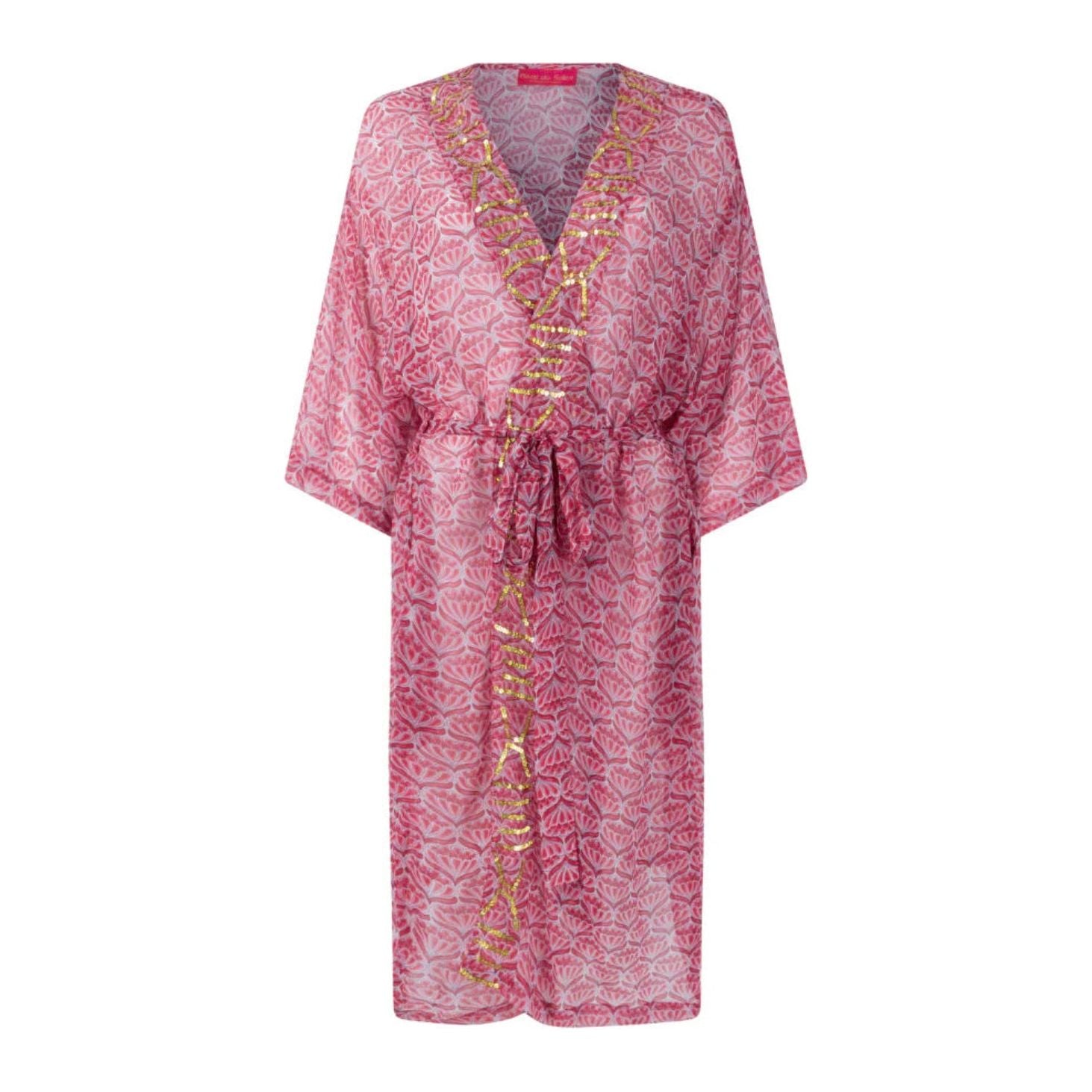 Koko Kimono - Rose & Gold Bellagio Lifestyle Co Koko Kimono - Rose & Gold Bellagio Lifestyle Co