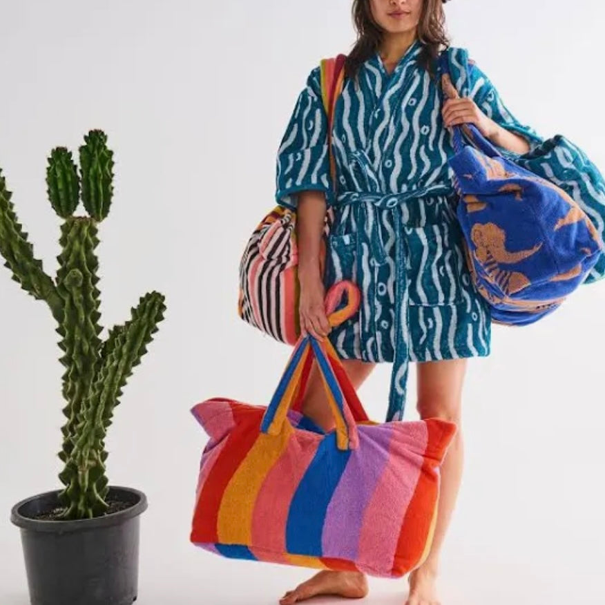 Surfs Up Terry Oversized Beach Bag-Kip & Co