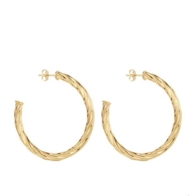FAYE HOOP-GOLD VERMEIL- MISUZI