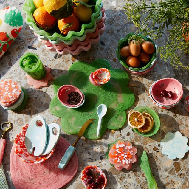 CECILIA COASTERS SET OF 2 - CONFETTI TERRAZZO