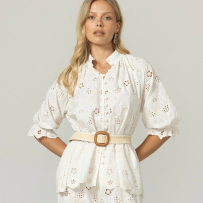 Serena Shirt- Miss June Paris-Ecru
