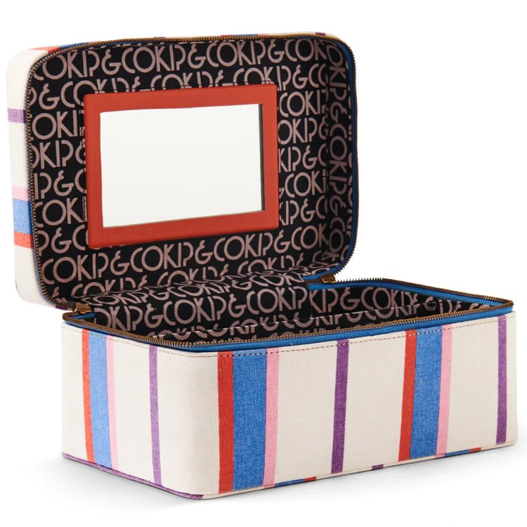 MALDIVES STRIPE TOILETRY CASE-KIP & CO