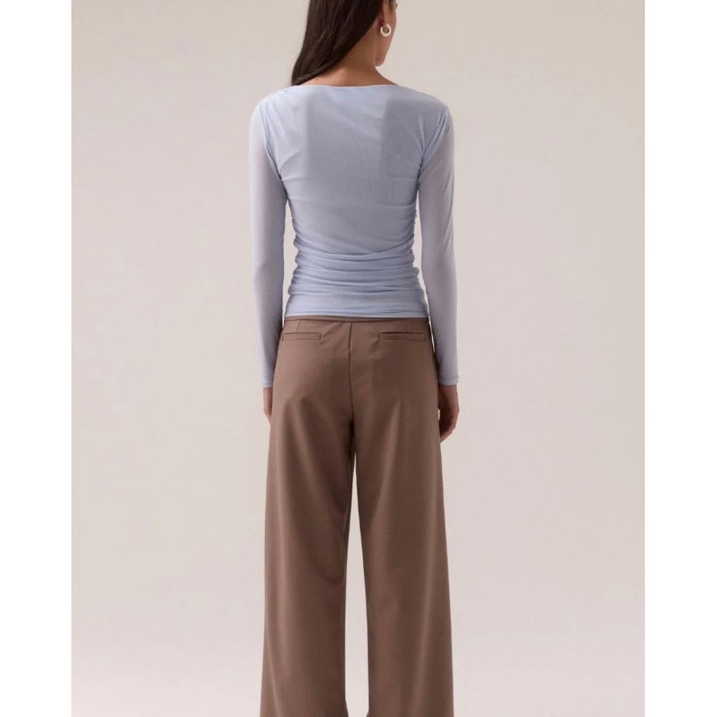 MYRIAD COWL LONG SLEEVE - COOL BLUE