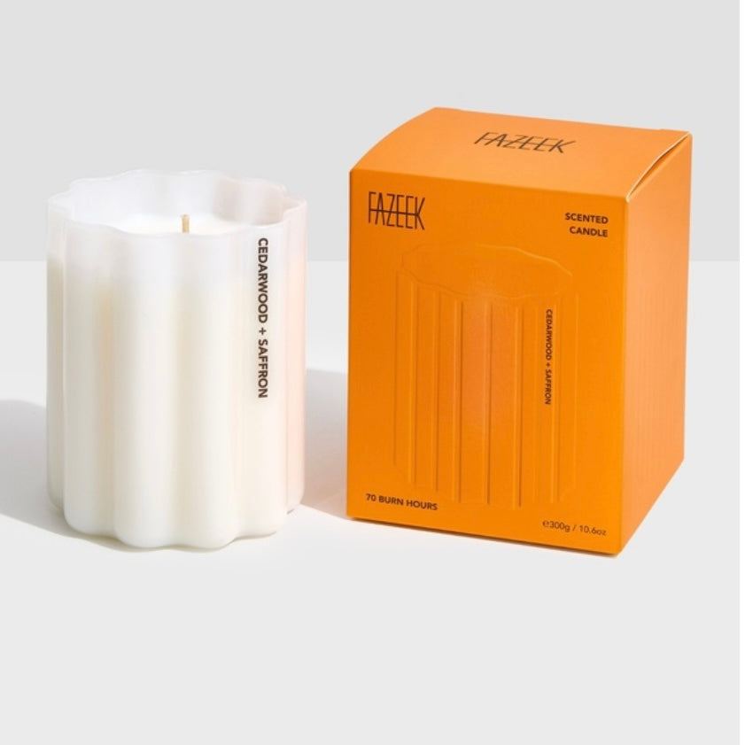 Cedar & Saffron Wave Candle