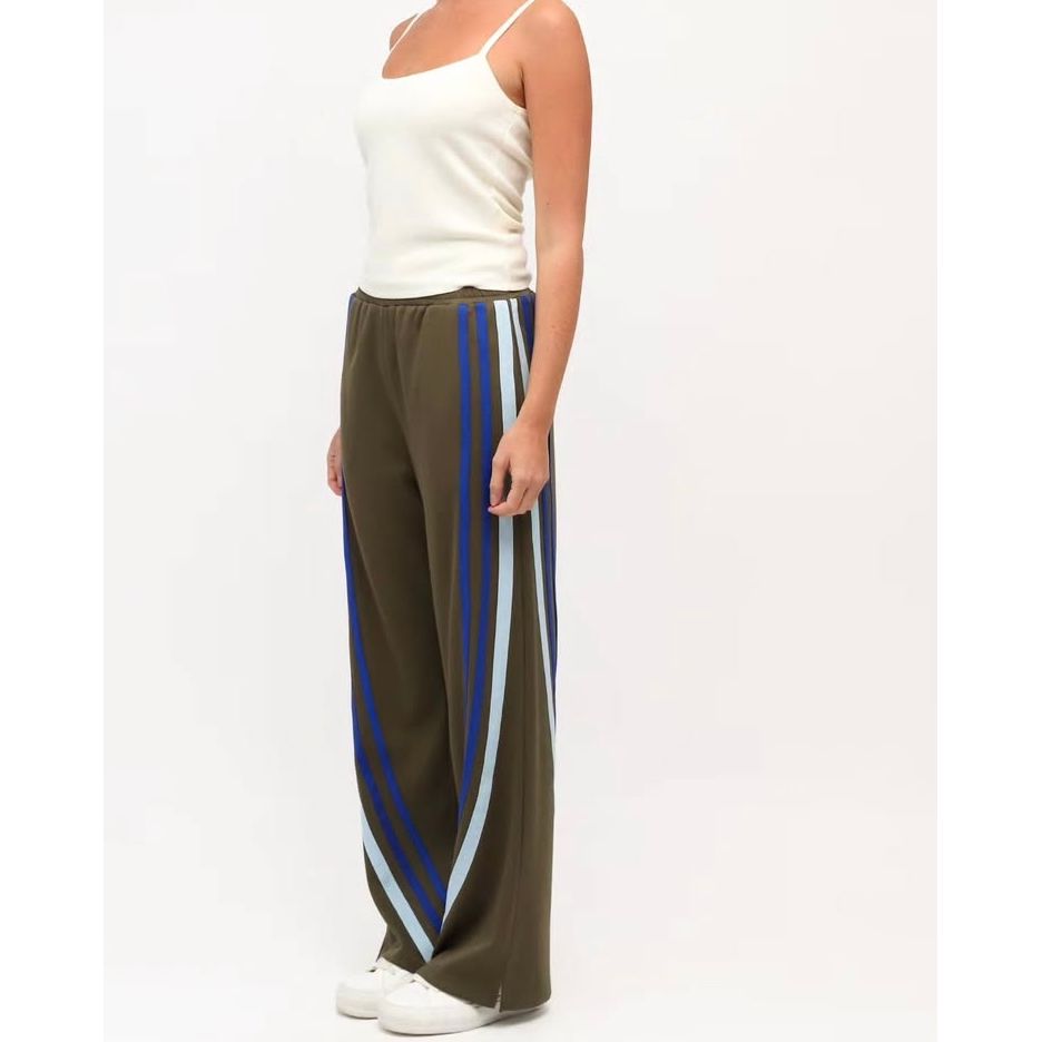 Nova Striped Track Pant - Khaki