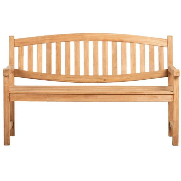 Solid Outdoor Teak Oval Bench