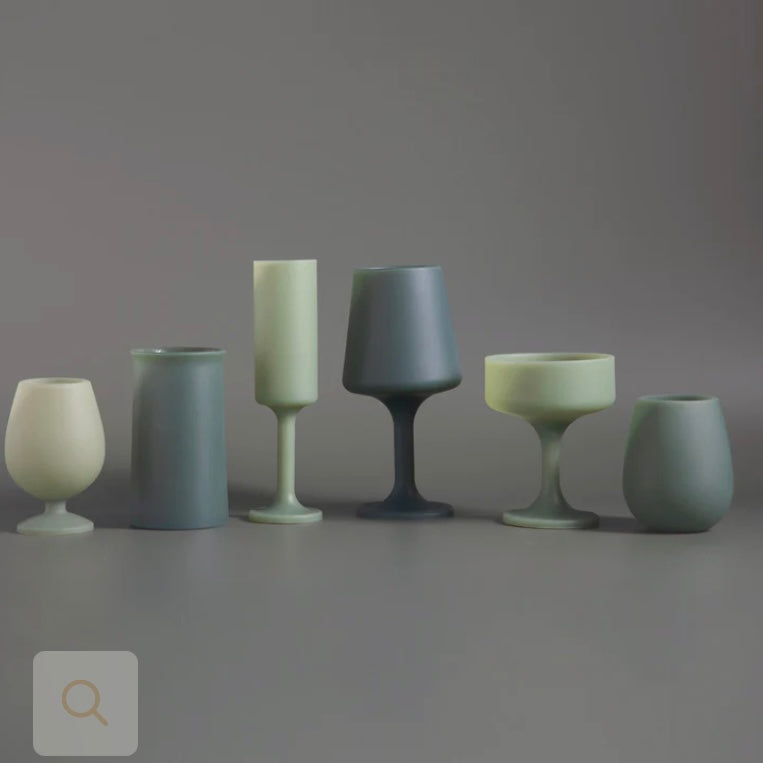 sage + olive | swepp | silicone unbreakable wine glasses