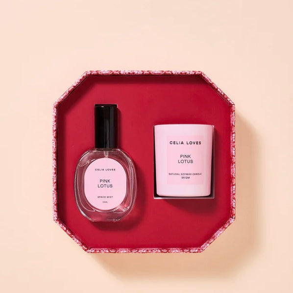 Pink Lotus - Candle & Room Spray Duo Set