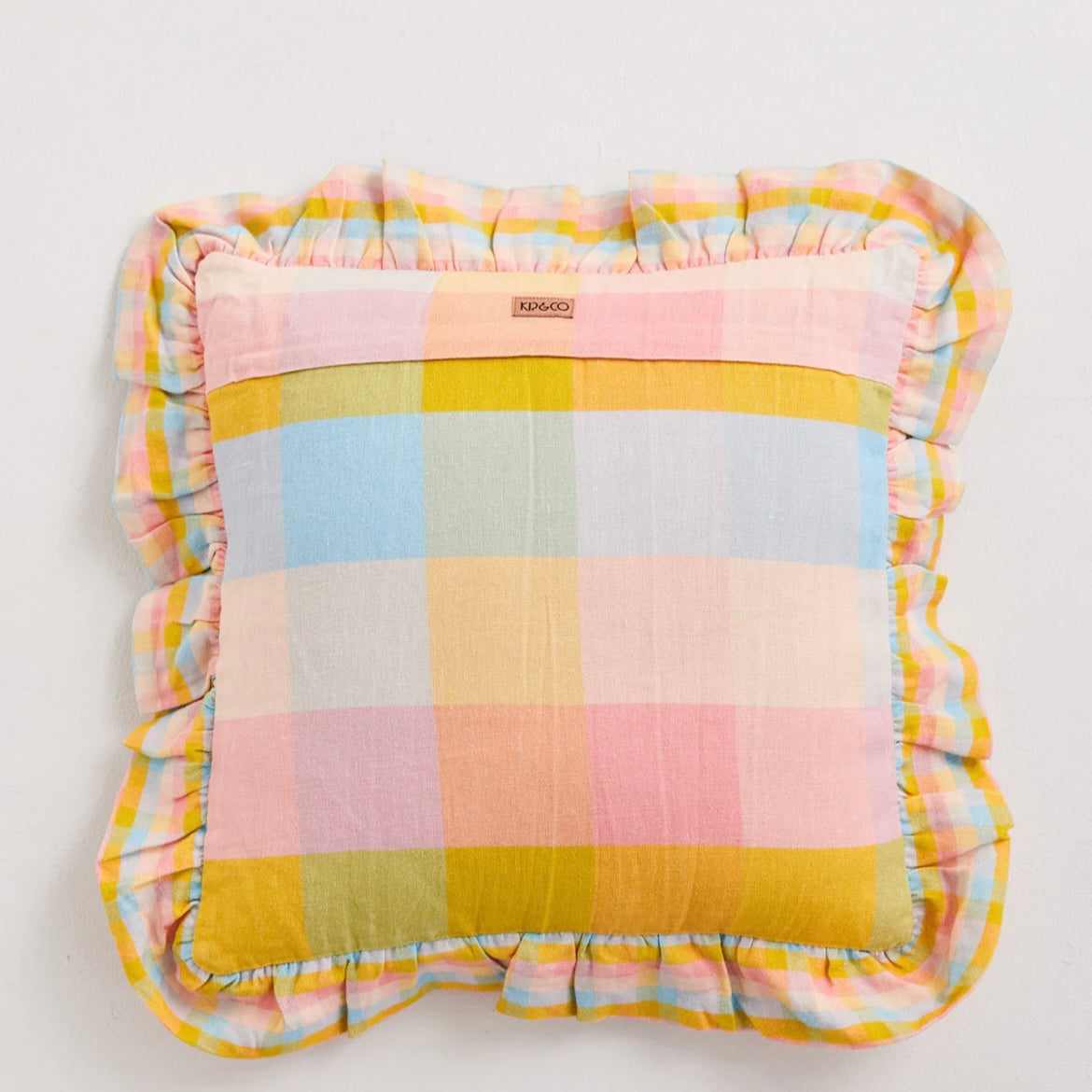 CORFU TARTAN FRILL UPHOLSTERY CUSHION