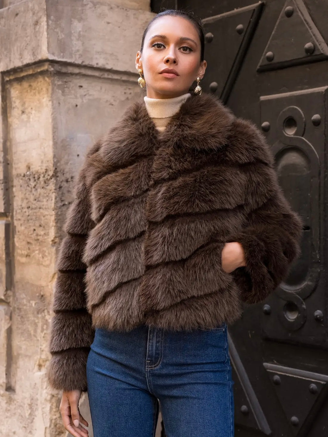 Lisette Faux Fur - Chocolate