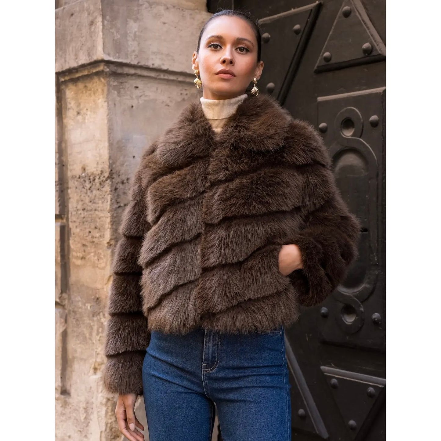 Lisette Faux Fur - Chocolate