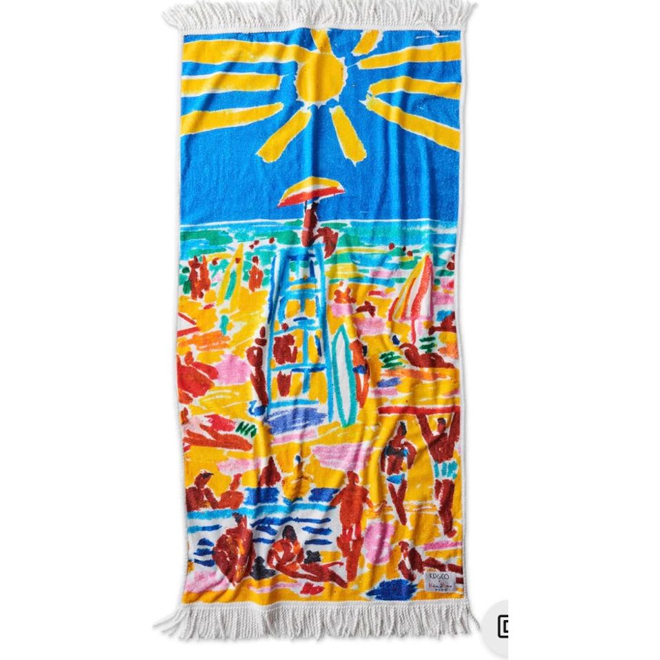 KEN DONE BEACH LIFE TERRY BEACH TOWEL-KIP & CO