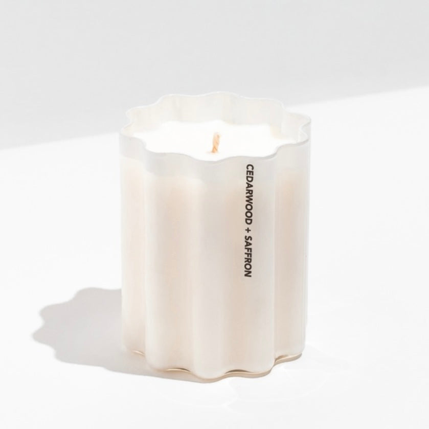 Cedar & Saffron Wave Candle