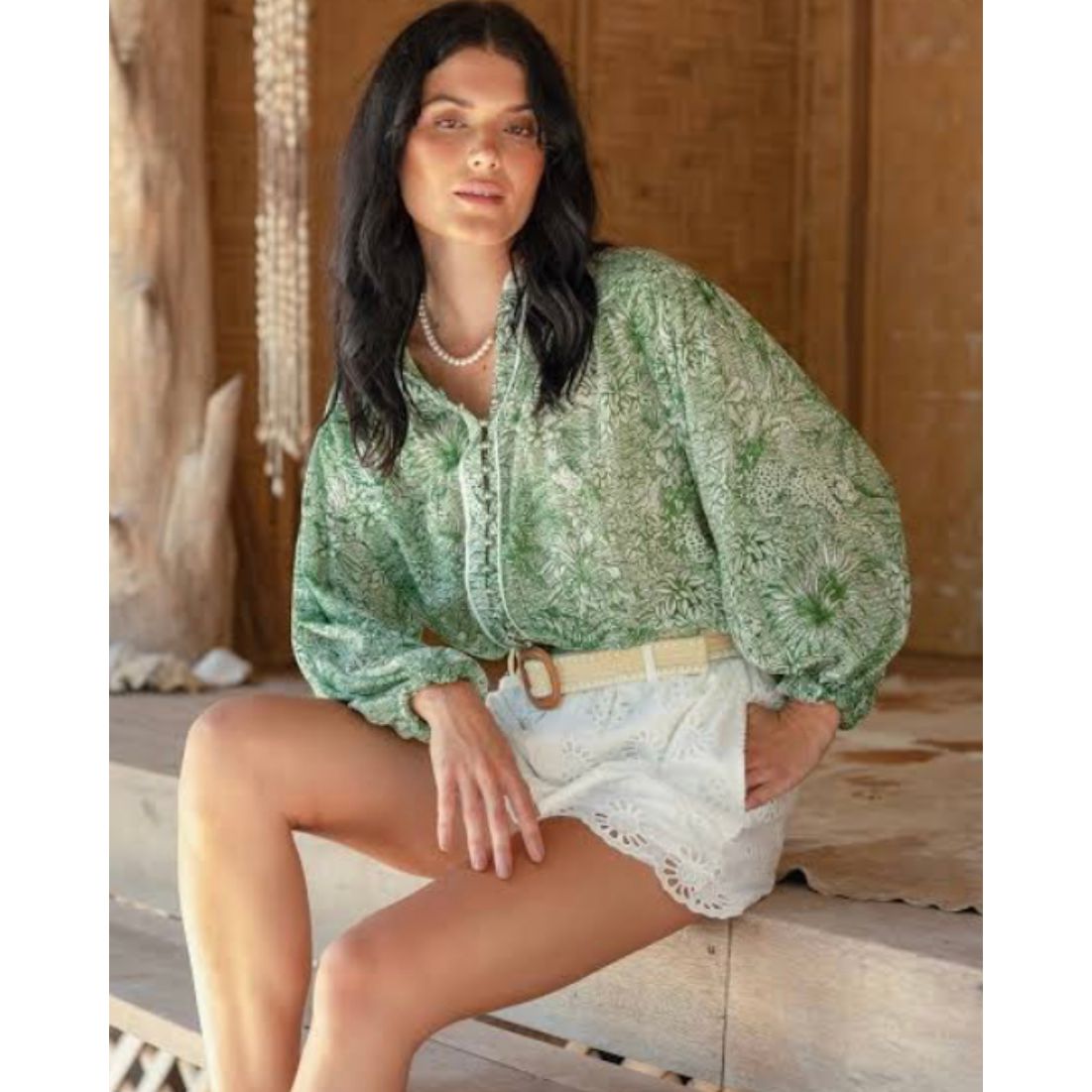 Mona Shirt -Miss June Paris-Green