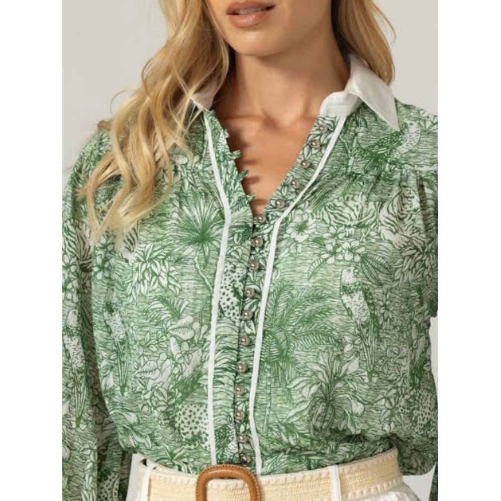 Mona Shirt -Miss June Paris-Green