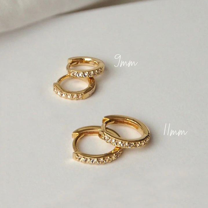 11mm Huggies – in 18KT Yellow Gold Plate