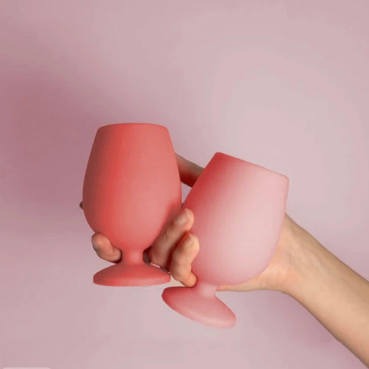 rose | stemm | silicone unbreakable wine glasses