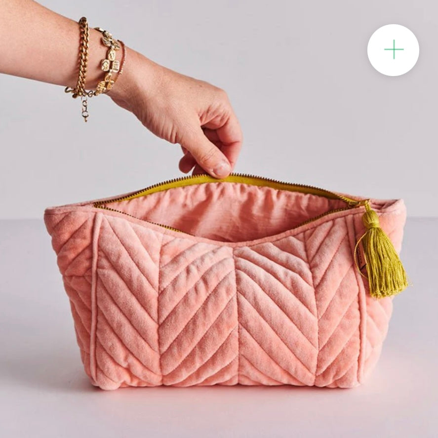 TUSCAN SUNSET VELVET TOILETRY BAG