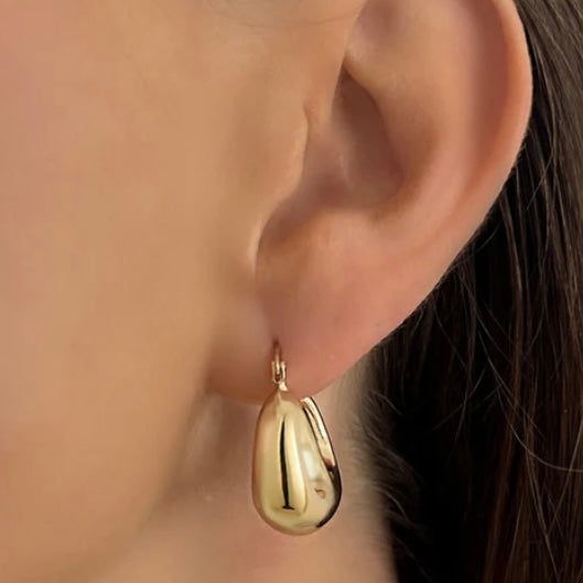 DOME HOOP-GOLD VERMEIL- MISUZI