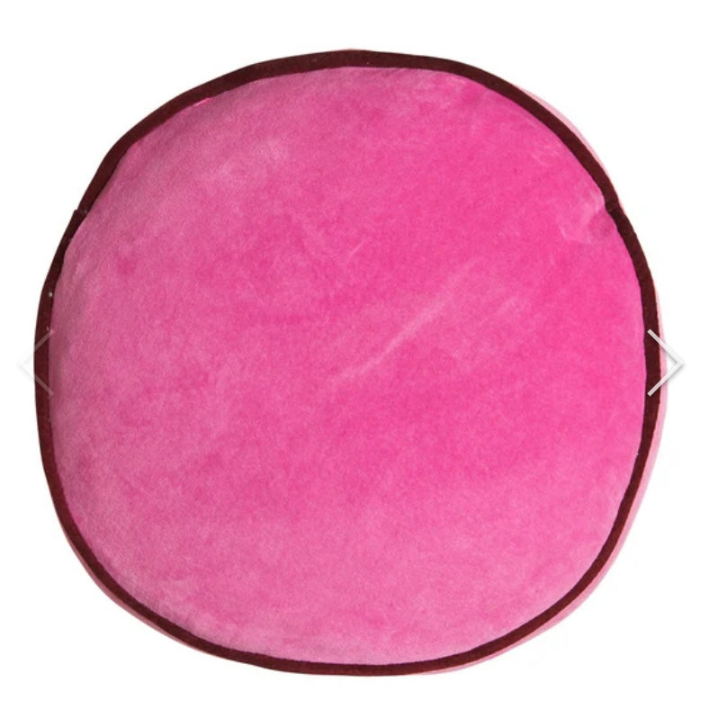 Castilo Round Velvet Cushion - Fuchsia