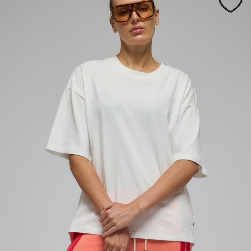 SANTORINI OVERSIZED -TEE WARM WHITE