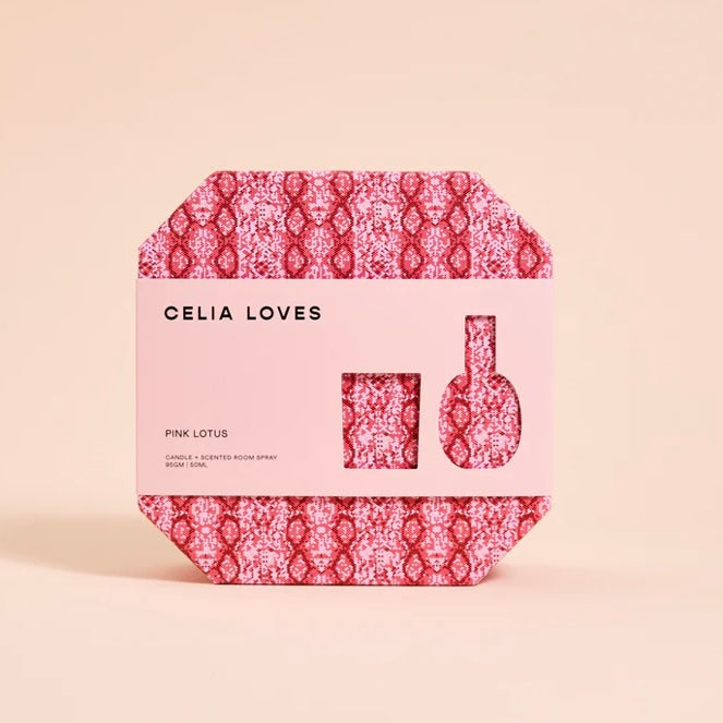 Pink Lotus - Candle & Room Spray Duo Set