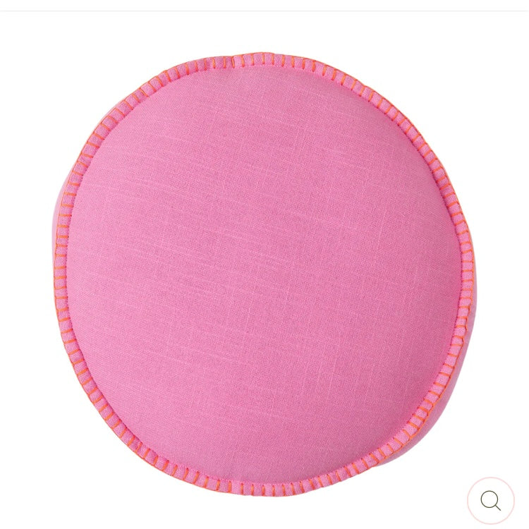 RYLIE ROUND CUSHION - DAHLIA-SAGE & CLARE