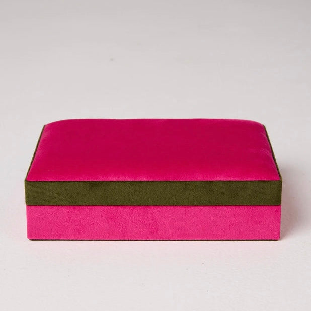 Prickly Pear Velvet Jewellery Box Small