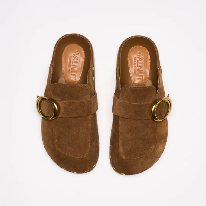 PASCAL LEATHER MULE - SUEDE TAN
