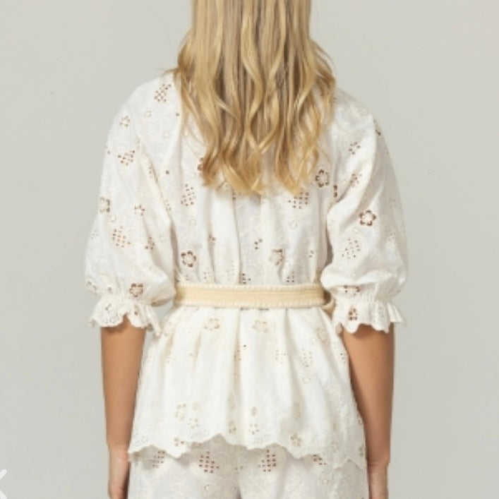 Serena Shirt- Miss June Paris-Ecru