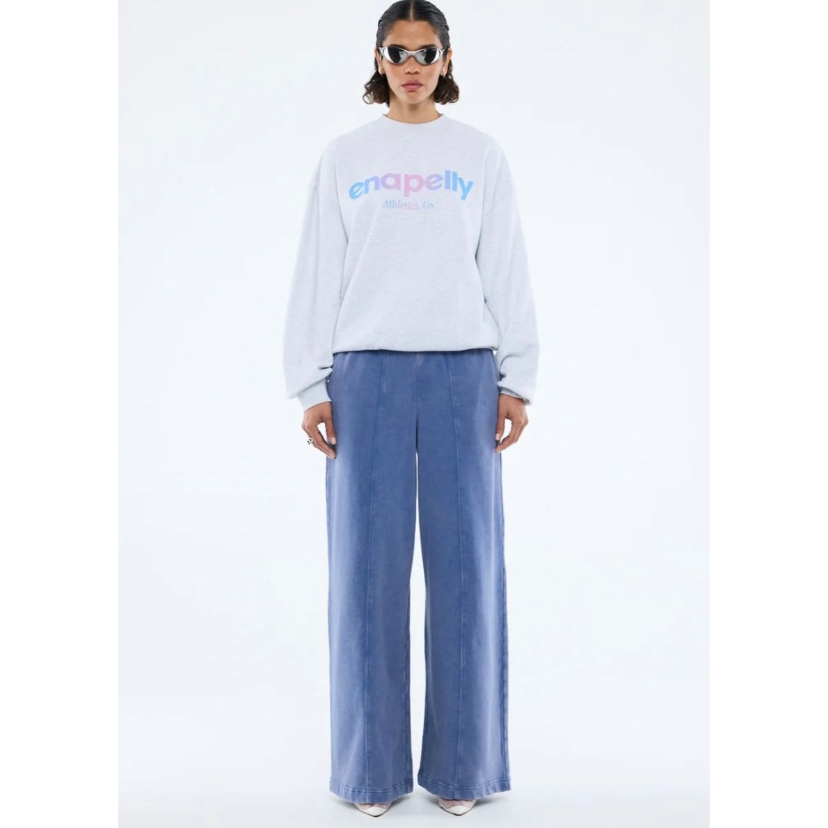 Ena Pelly- Flocked Logo Sweatshirt