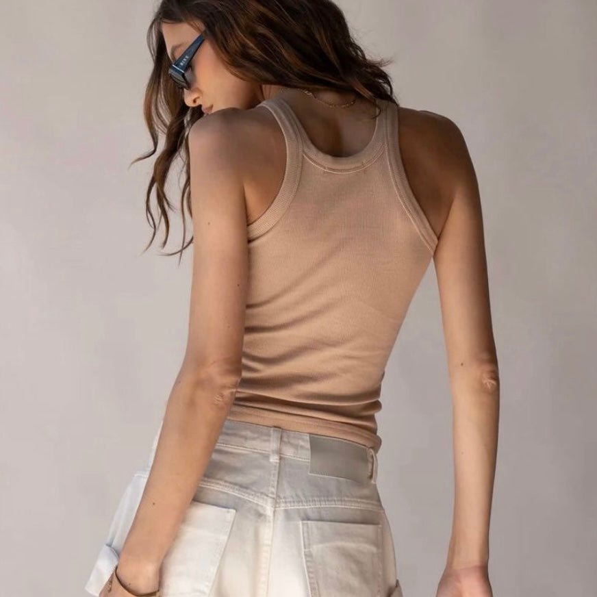 MONOGRAM TANK
-MACADAMIA-ARAMINTA JAMES