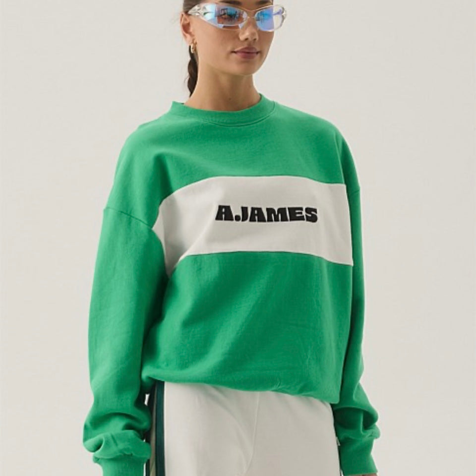 A James Sweatshirt- Tropical Green-Araminta James