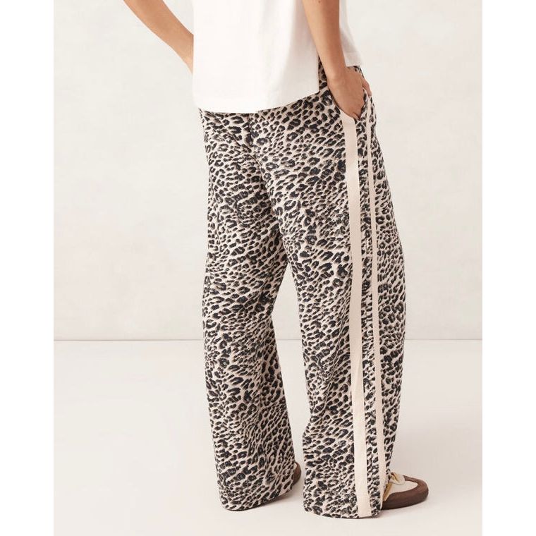 Relaxed Drawstring Pant-Leopard