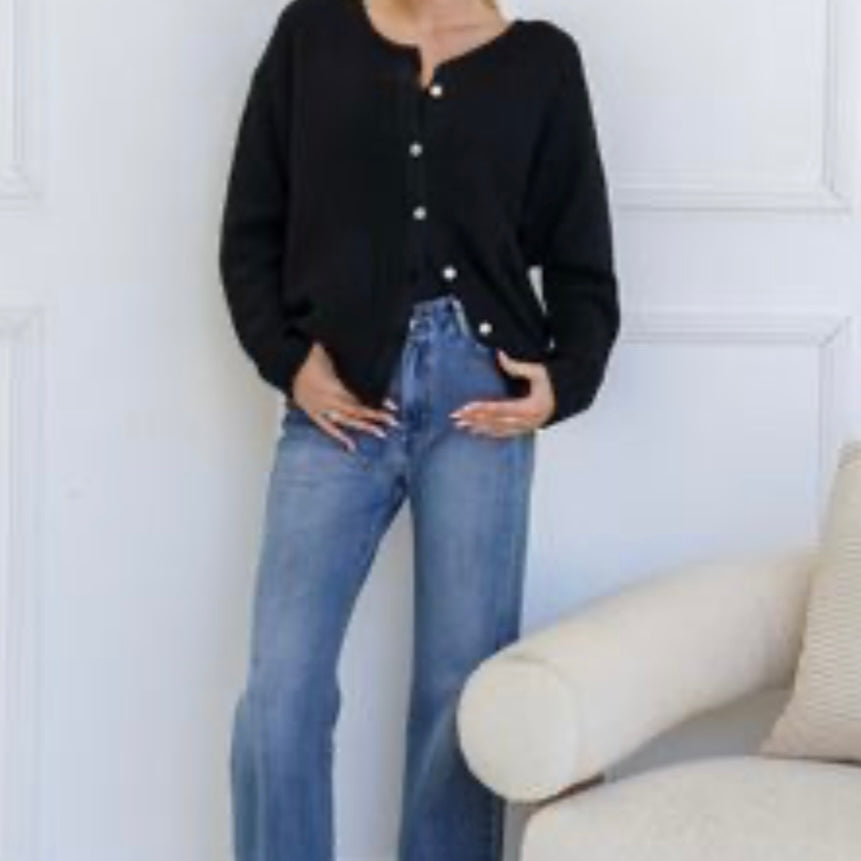 POPPY CARDIGAN - BLACK