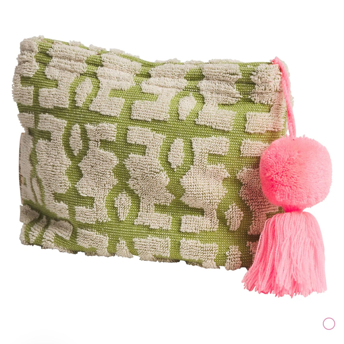 AMATA TERRY POUCH - PALM-SAGE & CLARE