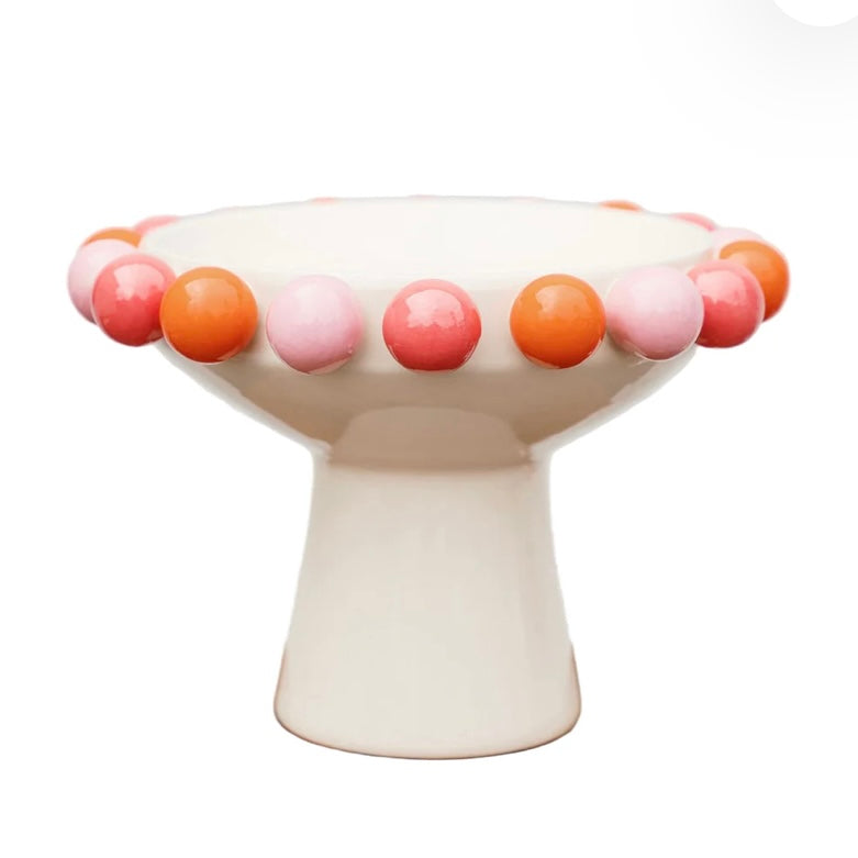 Bubble Footed Bowl - Pink & Orange